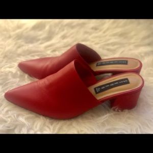 Steve Madden red mules
